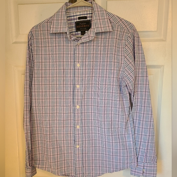 (1127) Jos. A. Bank Reserve Men's Classic Long Sleeve Dress Shirt, Size: Small - Picture 2 of 10